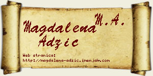 Magdalena Adžić vizit kartica